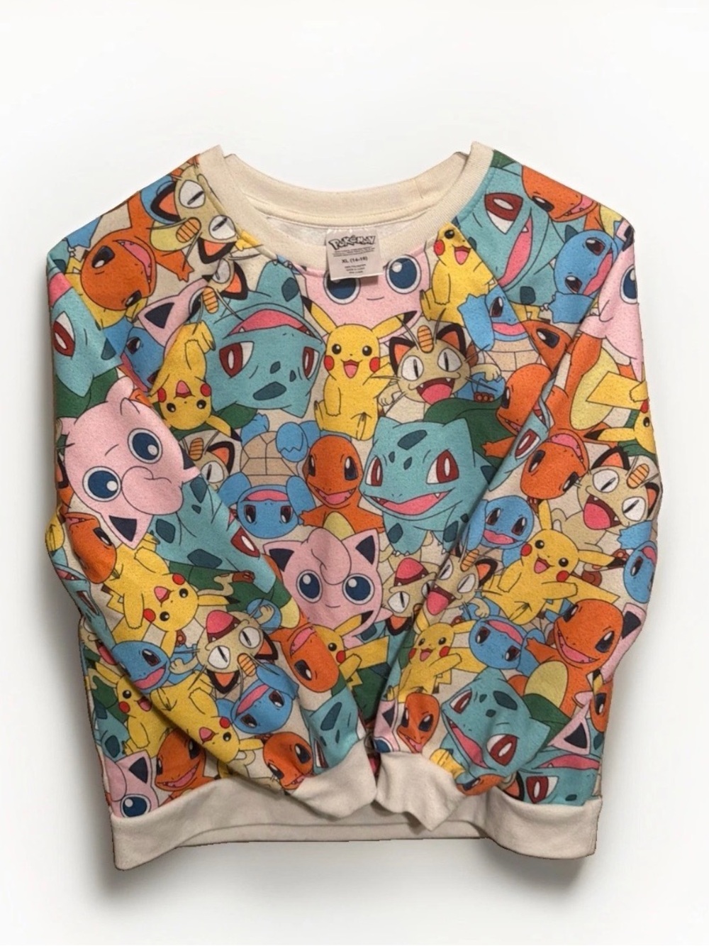 Kids XL (14-16)Multicolor Pokémon Character All-Over Print Sweatshirt